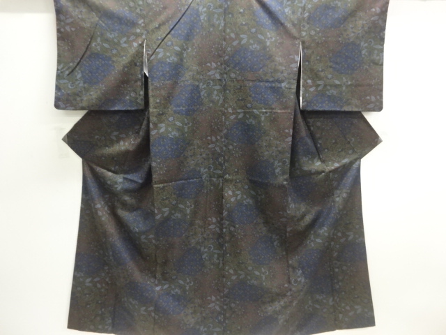 JAPANESE KIMONO / TSUMUGI / FLOWER ARABESQUE